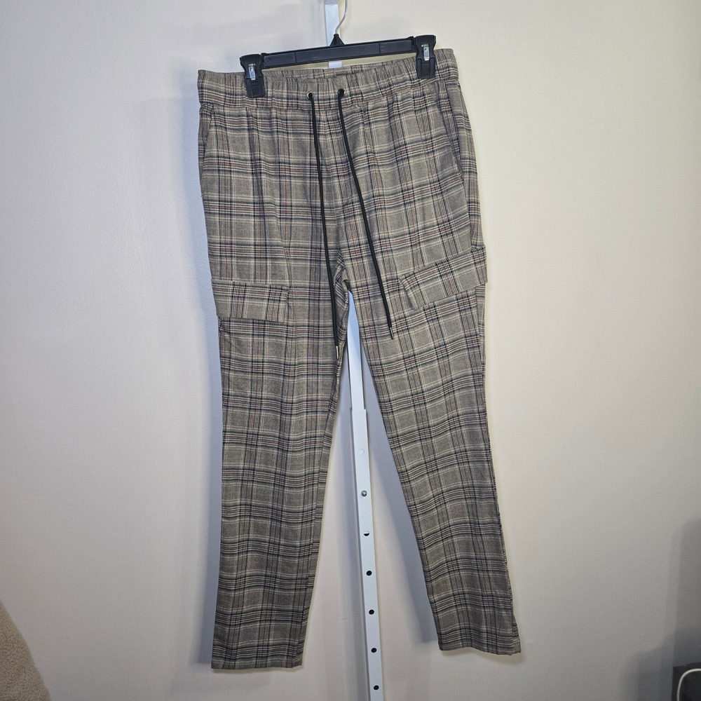 Pacsun Cargo Pants Plaid‎ Drawstring Waist Women's Size M
